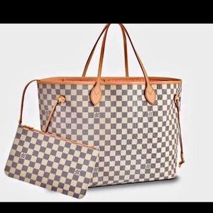 Non-genuine white Louis Vuitton Damier Azur GM
